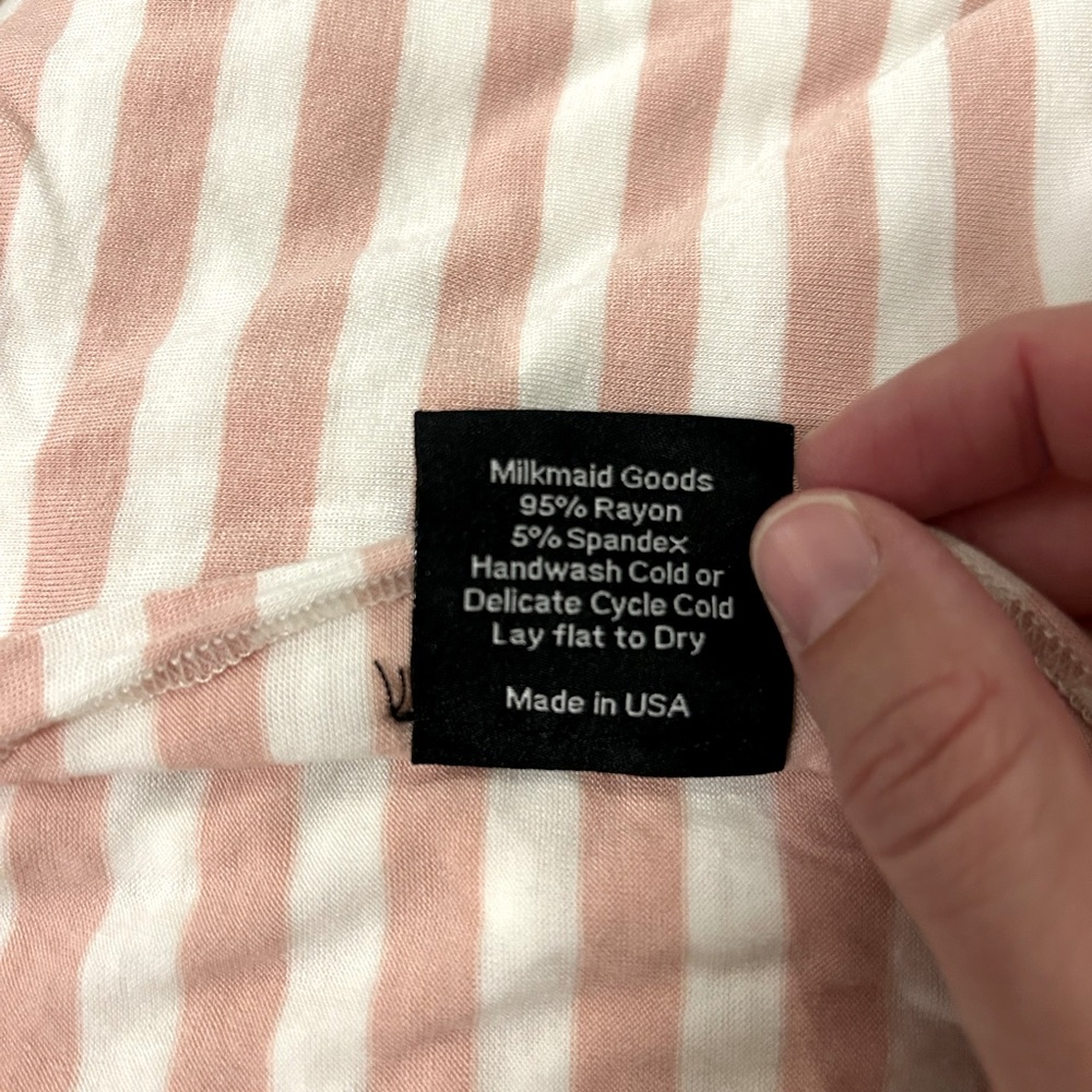 Milkmaid goods pink striped swaddle - Picture 2 of 2